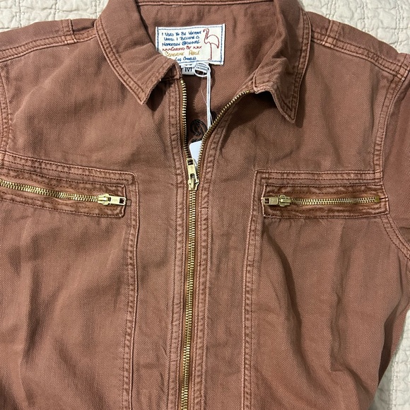 Free People x Sandrine Rose Women Burnt Brown Jumpsuit Weird is Rad NWT Medium - Picture 9 of 14